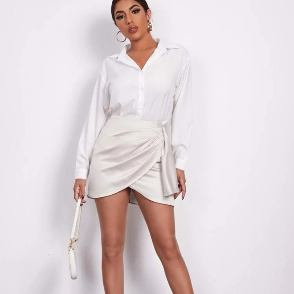 SHEIN satin skirt